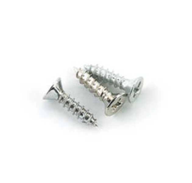#8 Steel Flat Head Wood Screws - 100pcs