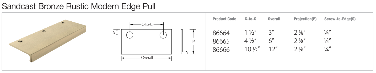Rustic Modern Edge Pull
