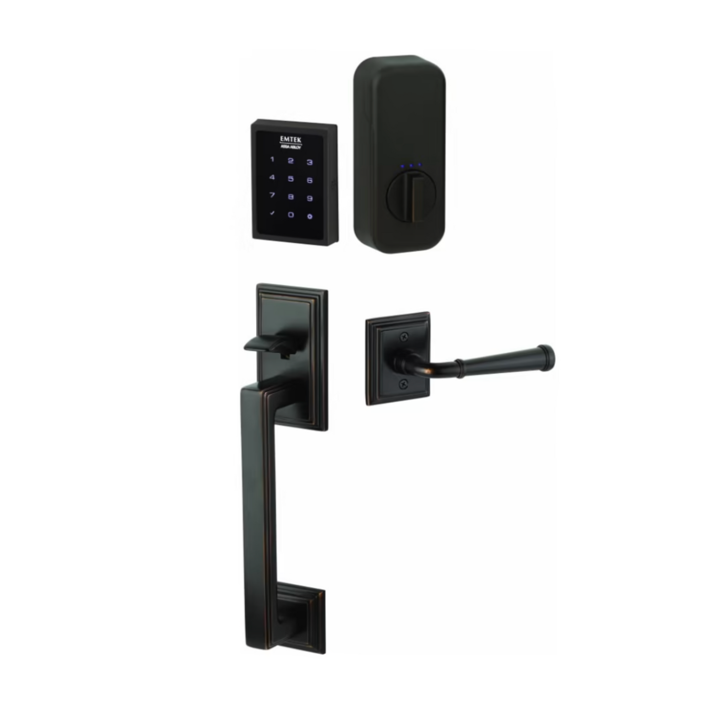 EMPowered 2 Motorized Touchscreen Keypad Entry Set with Hamden Grip with Yale Access