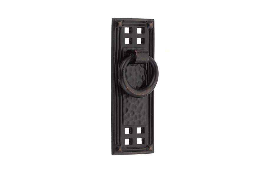 Hammered Vertical Ring Pull