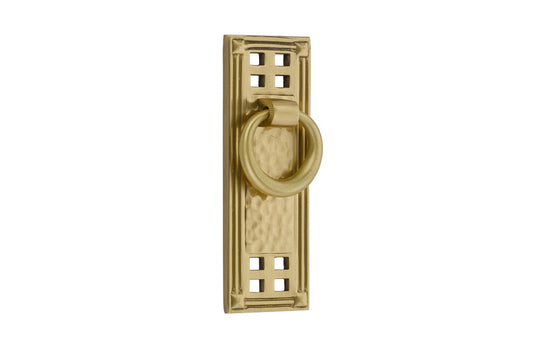 Hammered Vertical Ring Pull
