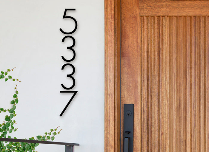 7" Modern House Number